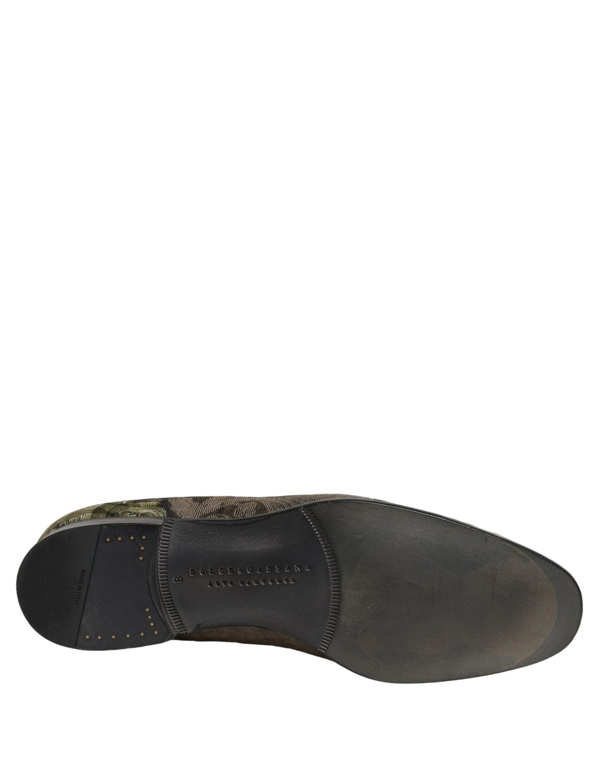 Dolce & Gabbana Brown Baroque Print Slip On Loafers - Luxury Footwear