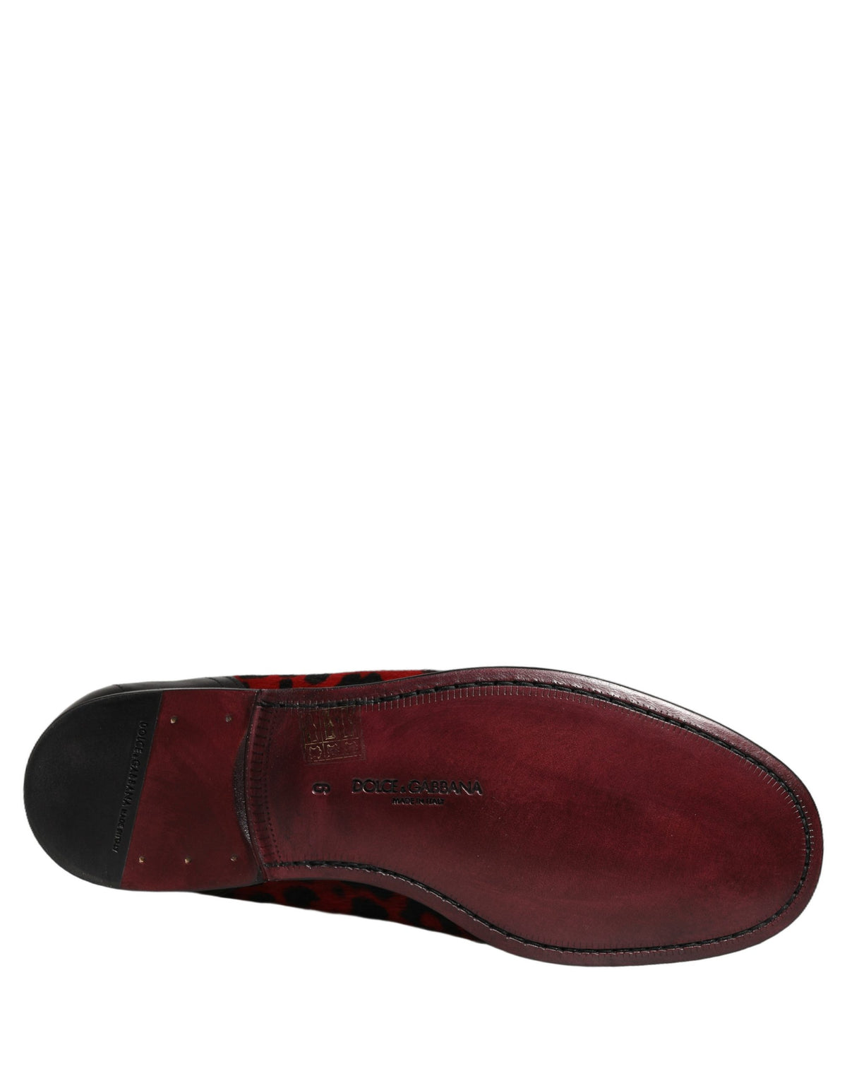 Dolce & Gabbana Red Leopard Print Dress Loafers - Luxurious Elegance