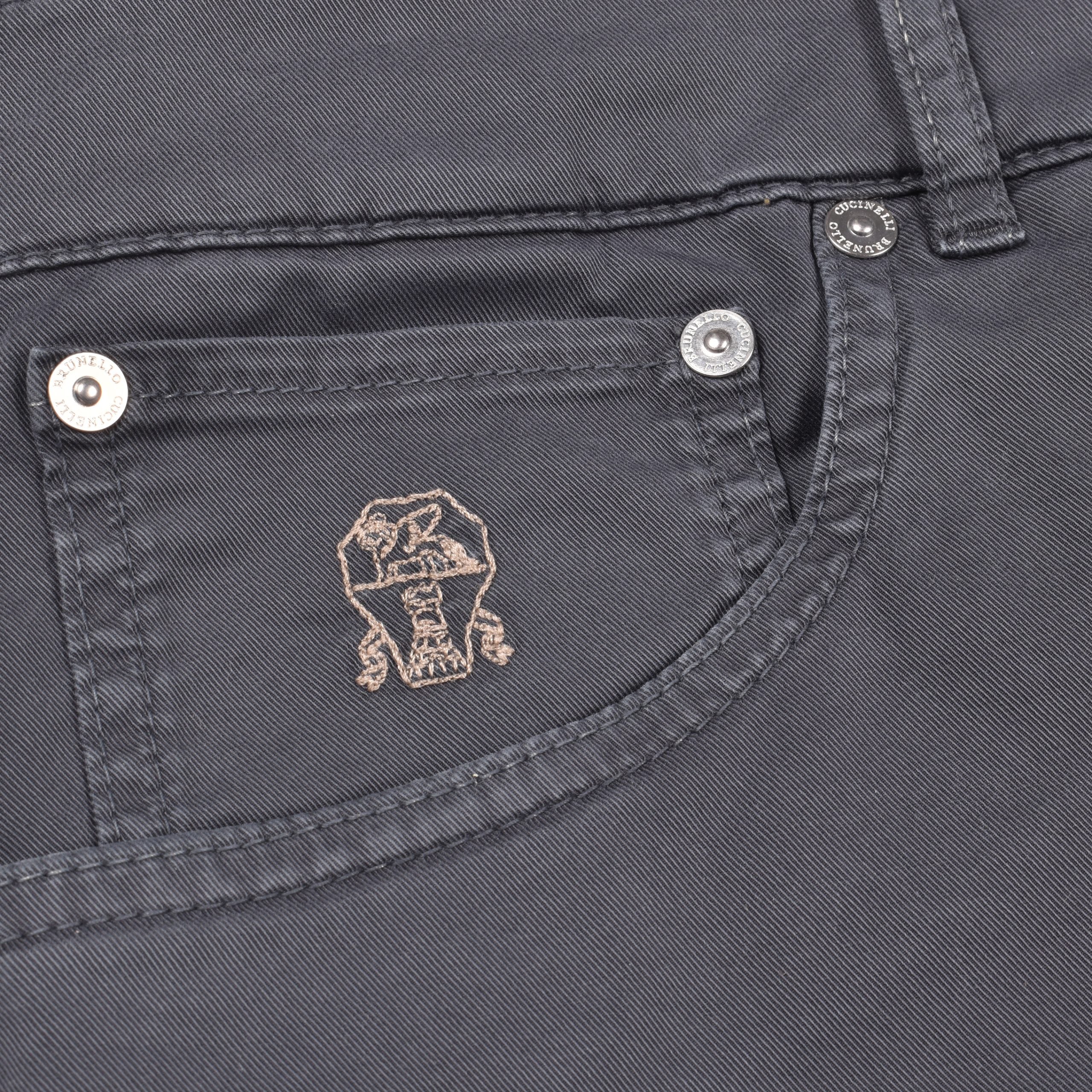 Brunello Cucinelli Gray Cotton Casual Pants