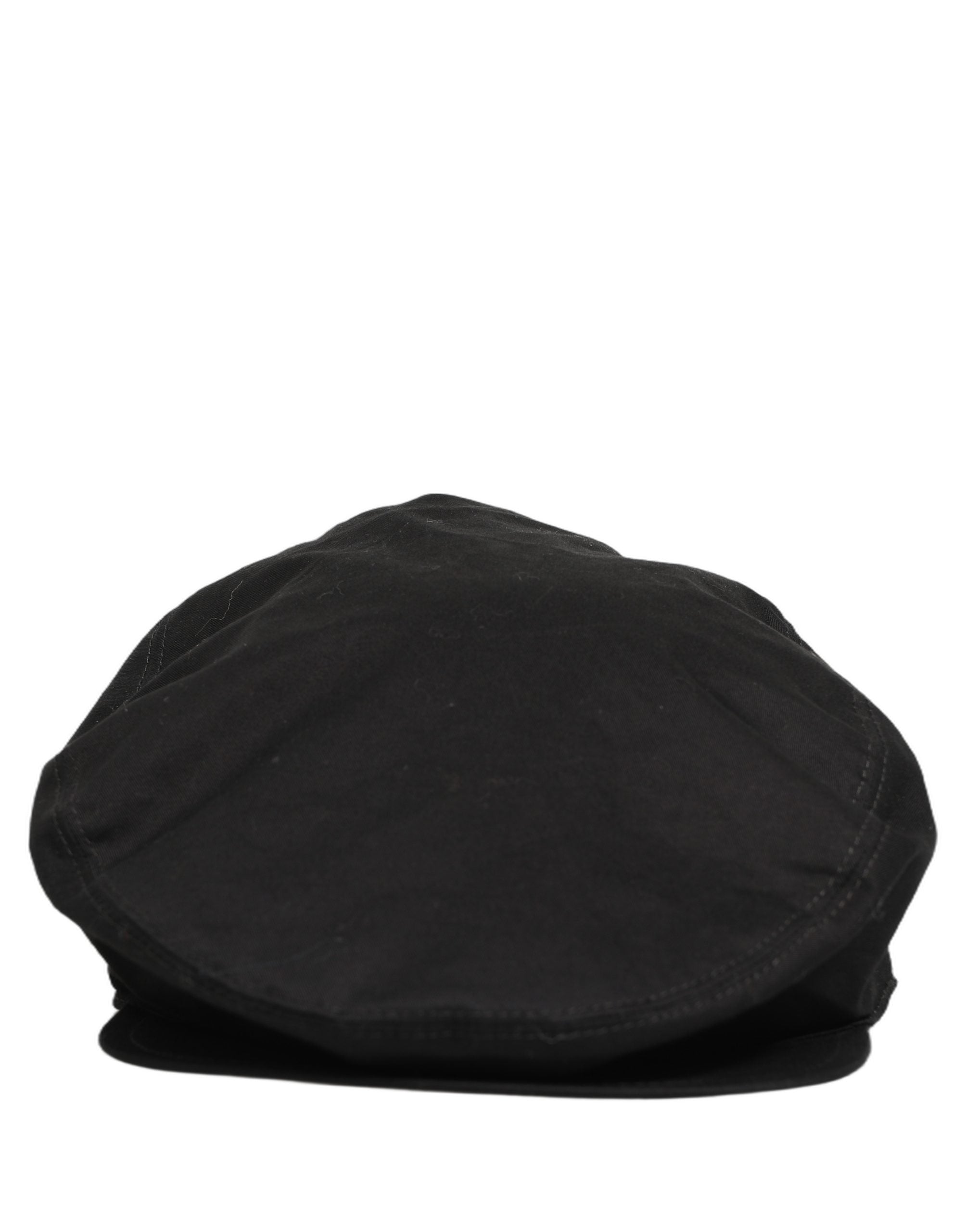 Dolce & Gabbana Black Cotton Stretch Newsboy Cap Couture