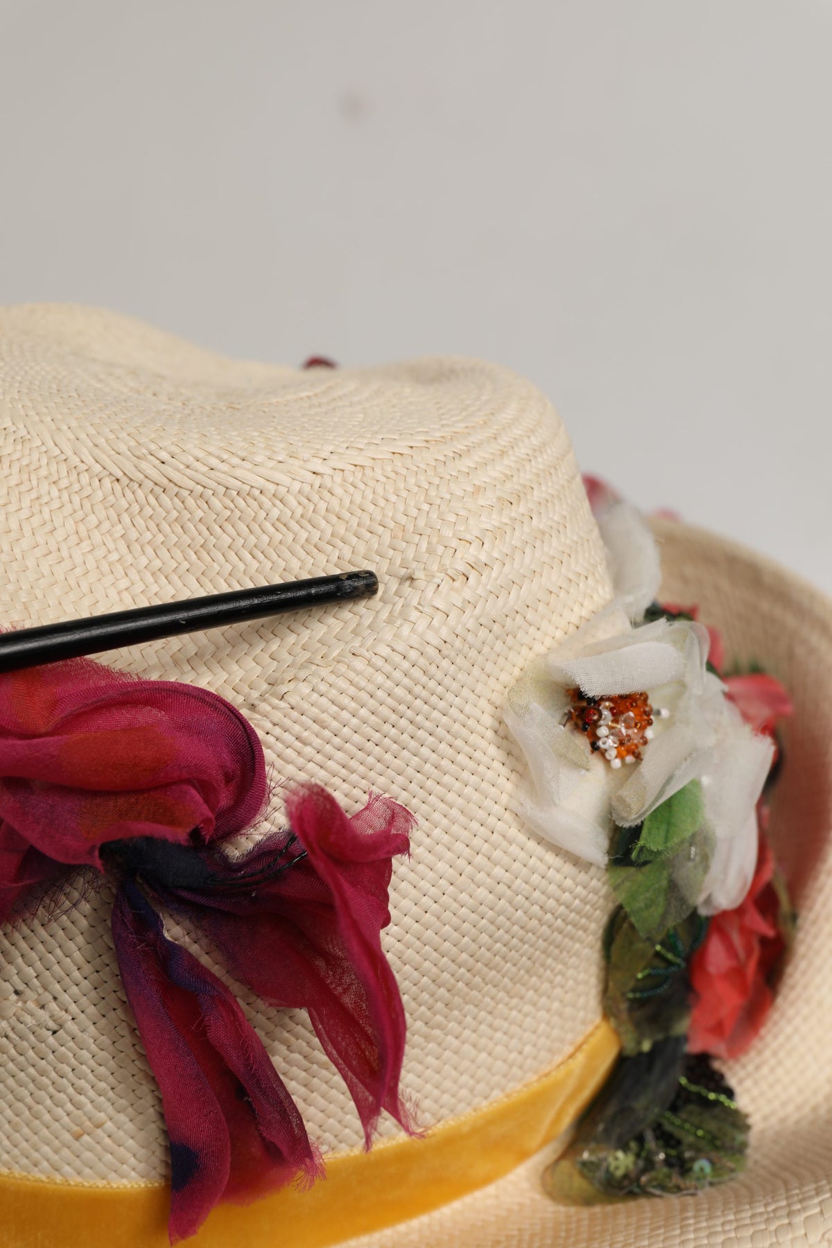 Dolce & Gabbana Beige Floral Applique Bucket Hat - Luxury Accessory