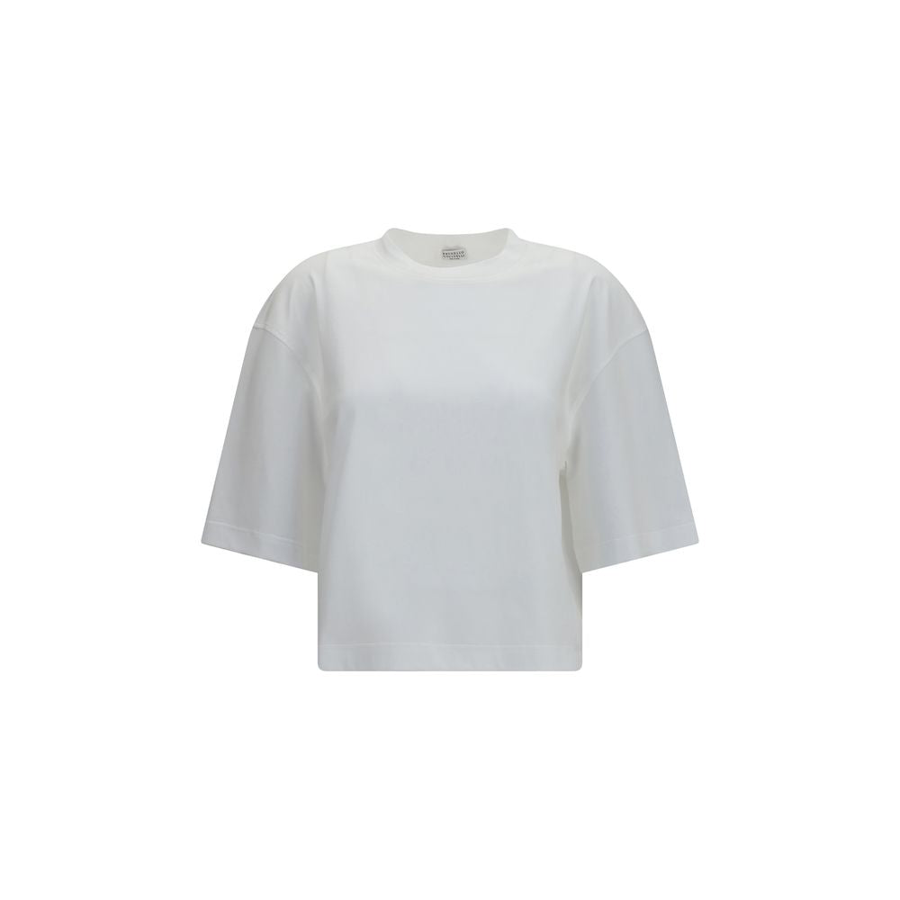 Brunello Cucinelli White Cotton T-Shirt | Artisanal Luxury Fashion