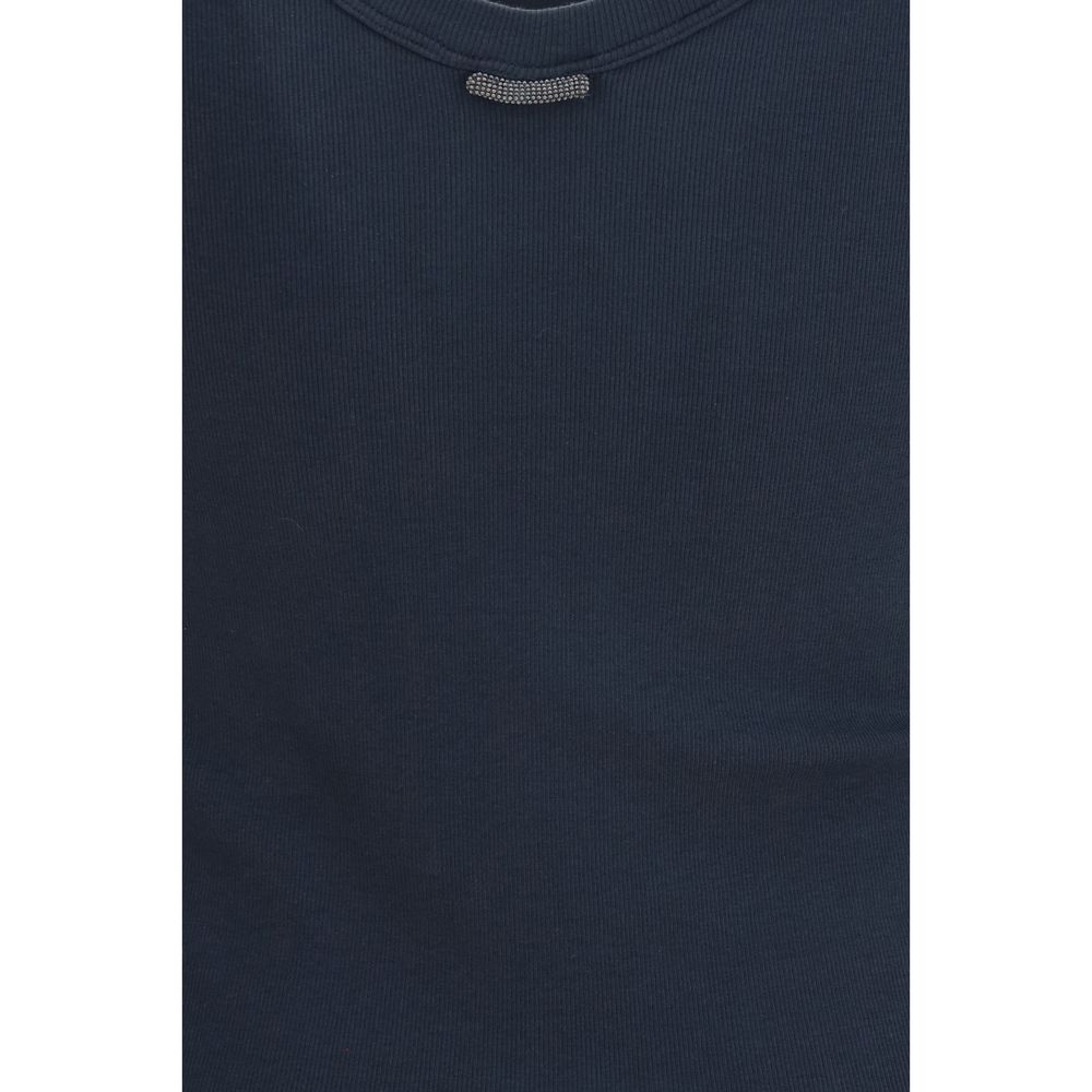 Brunello Cucinelli Blue Cotton T-Shirt, Refined Designer Elegance