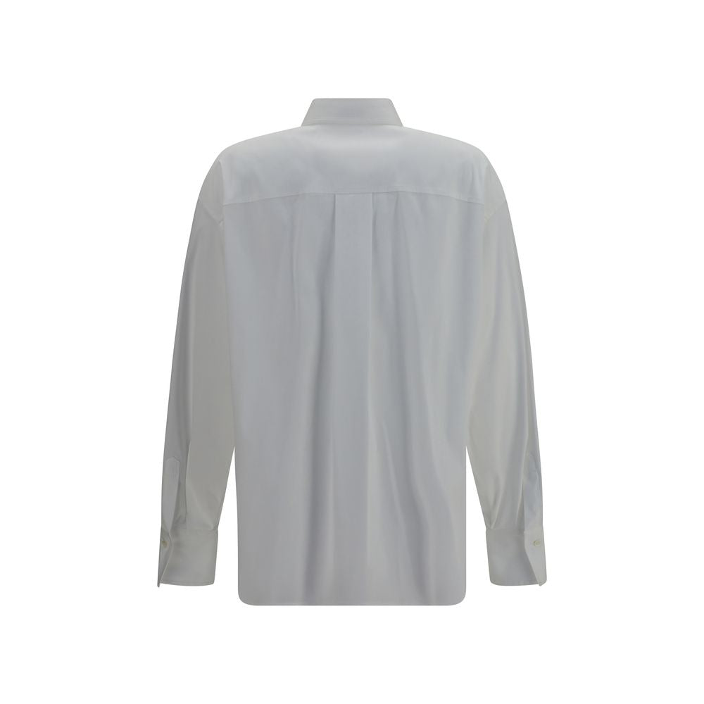 Brunello Cucinelli White Cotton Dress Shirt Couture Elegance