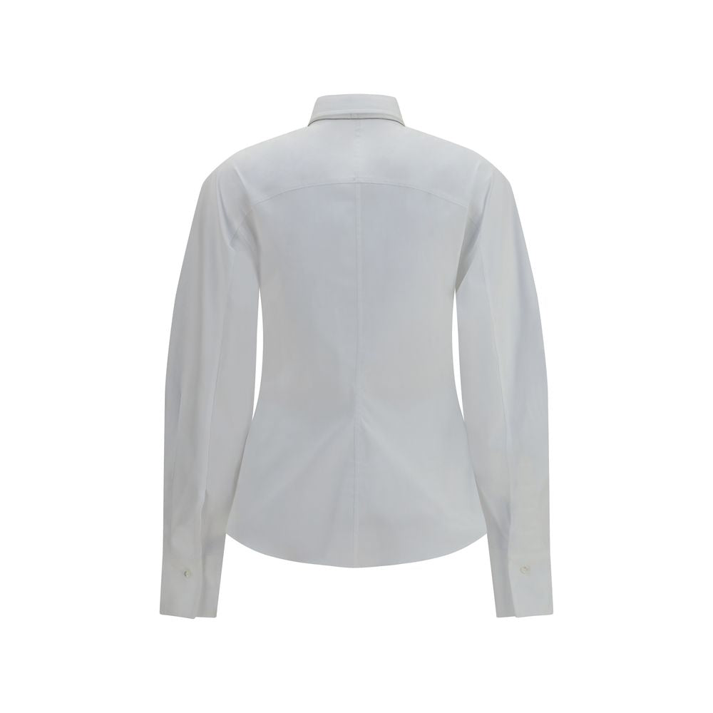 Brunello Cucinelli White Cotton Dress Shirt, Designer Elegance