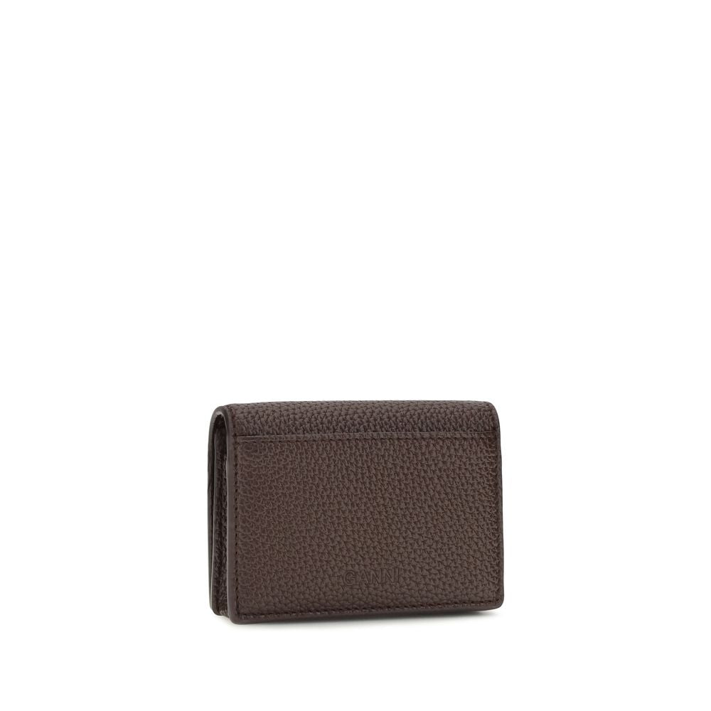 Ganni Brown Recycled Polyester Wallet - Exquisite Luxury Accessory