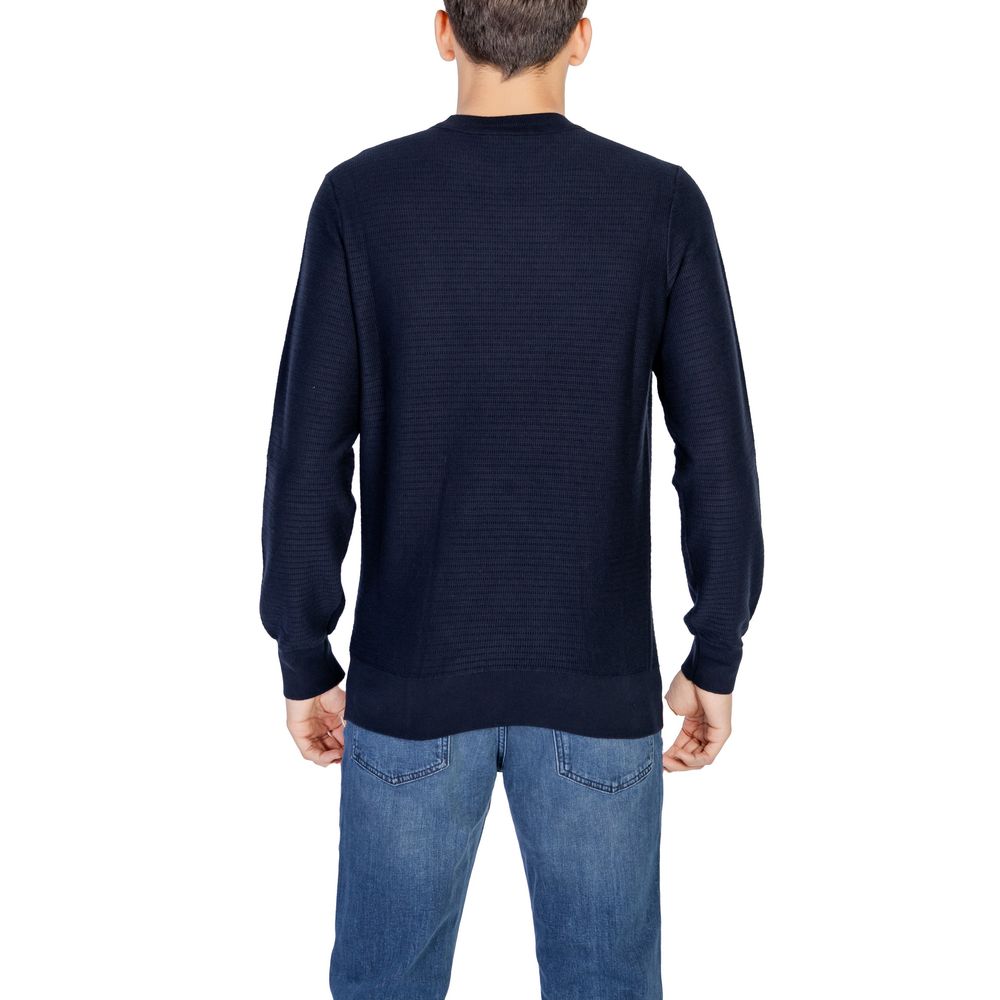 Hugo Boss Blue Cotton Sweatshirt - Artisanal Luxury Knitwear