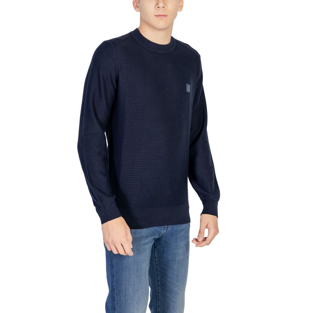 Hugo Boss Blue Cotton Sweatshirt - Artisanal Luxury Redefined