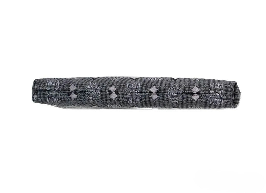 MCM Veritas Clutch Pouch - Dark Grey Denim Luxury Artisan