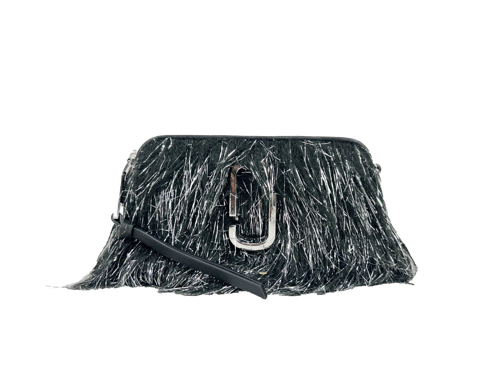 Elevate your style with the Marc Jacobs The Snapshot Creature Crossbody Bag, a luxurious fusion of fur and leather, perfect for the discerning individual seeking sophistication.
