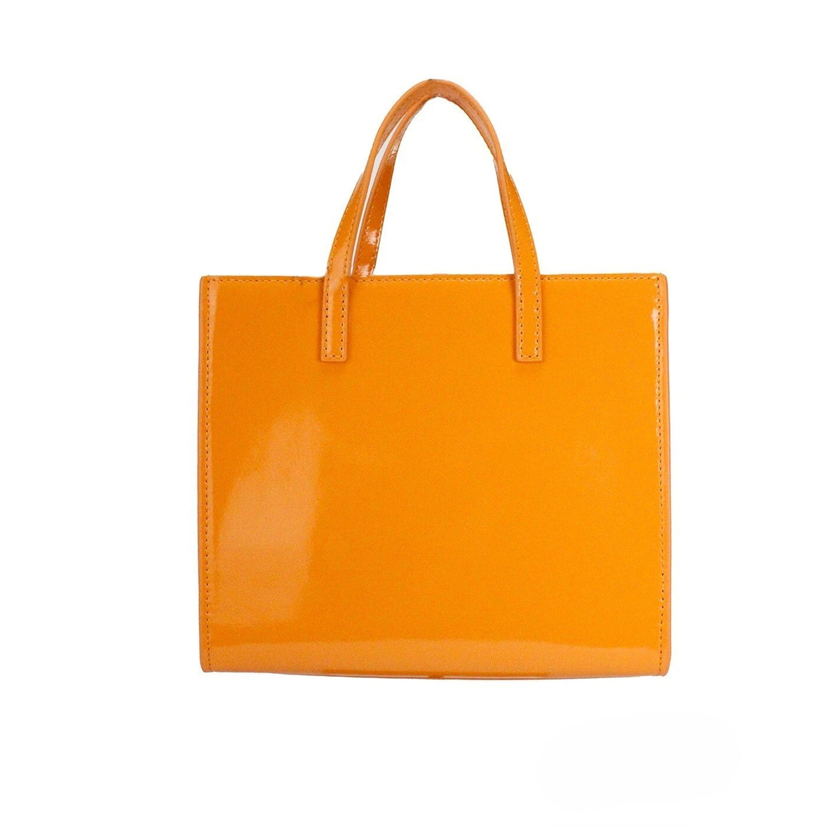Indulge in the exquisite Marc Jacobs Mini Grind Scorched Patent Leather Crossbody Tote, a vibrant statement piece that embodies luxury and sophistication for any occasion.