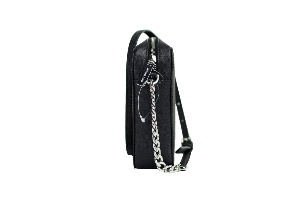 Discover the Michael Kors Jet Set Large East West Black Saffiano Leather Crossbody Handbag, a masterpiece of elegance and functionality, perfect for the discerning individual.