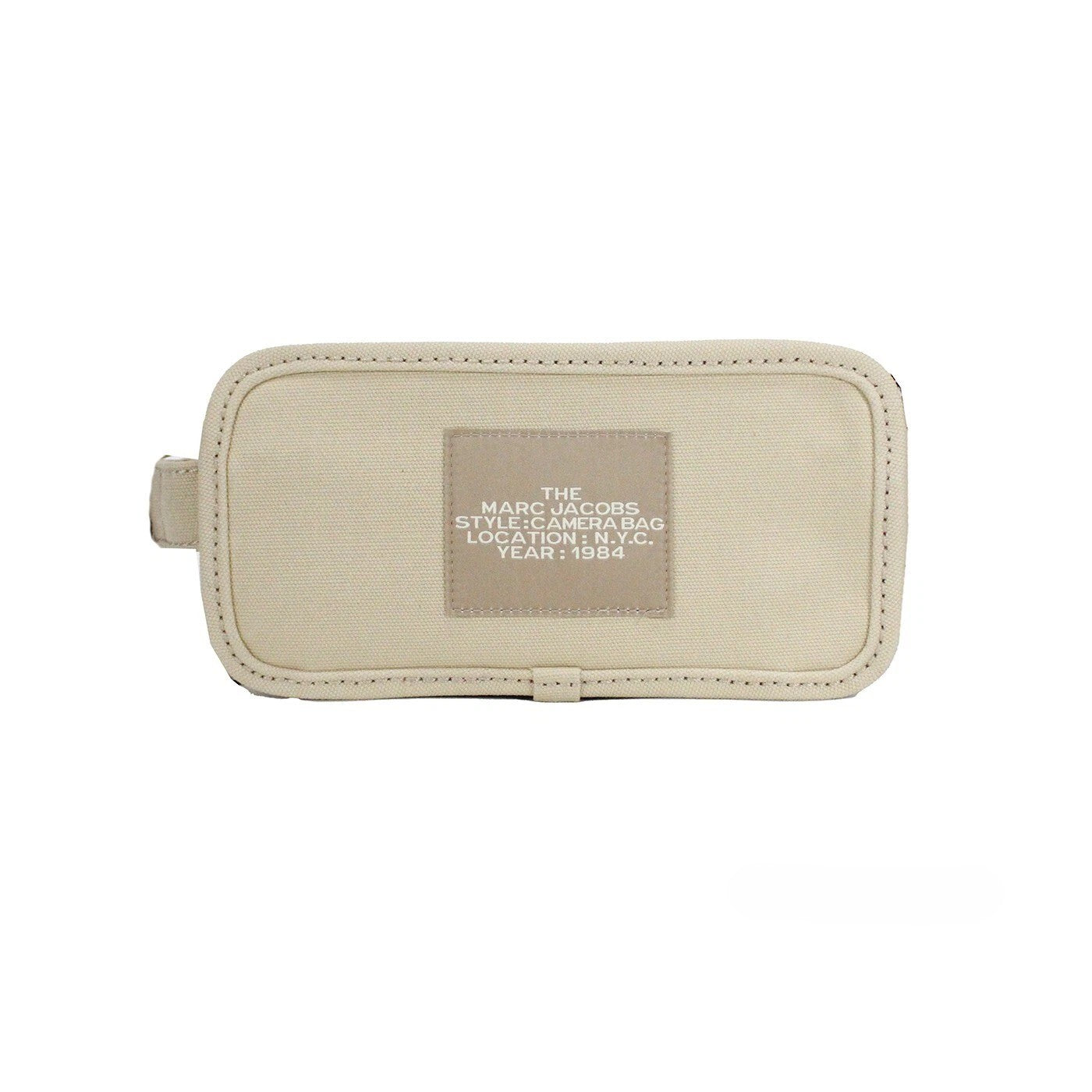 Elevate your style with Marc Jacobs The Camera Bag, a luxurious blend of premium beige canvas and cotton, designed for the discerning individual who values elegance and versatility.