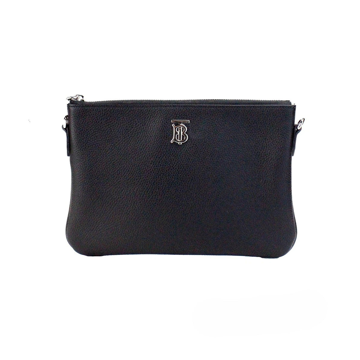 Elevate your style with the Burberry Peyton Monogram Black Leather Pouch Crossbody Bag, a masterpiece of craftsmanship and luxury, perfect for any occasion.