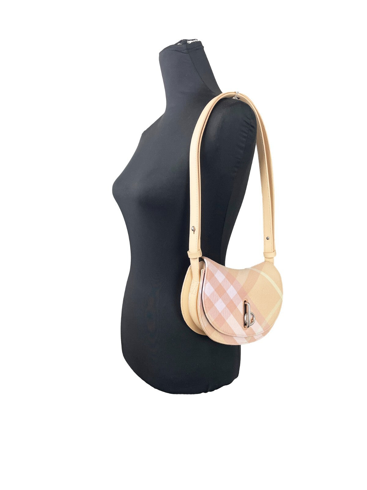 Burberry Mini Check Rocking Horse Crossbody Bag, artisanal luxury