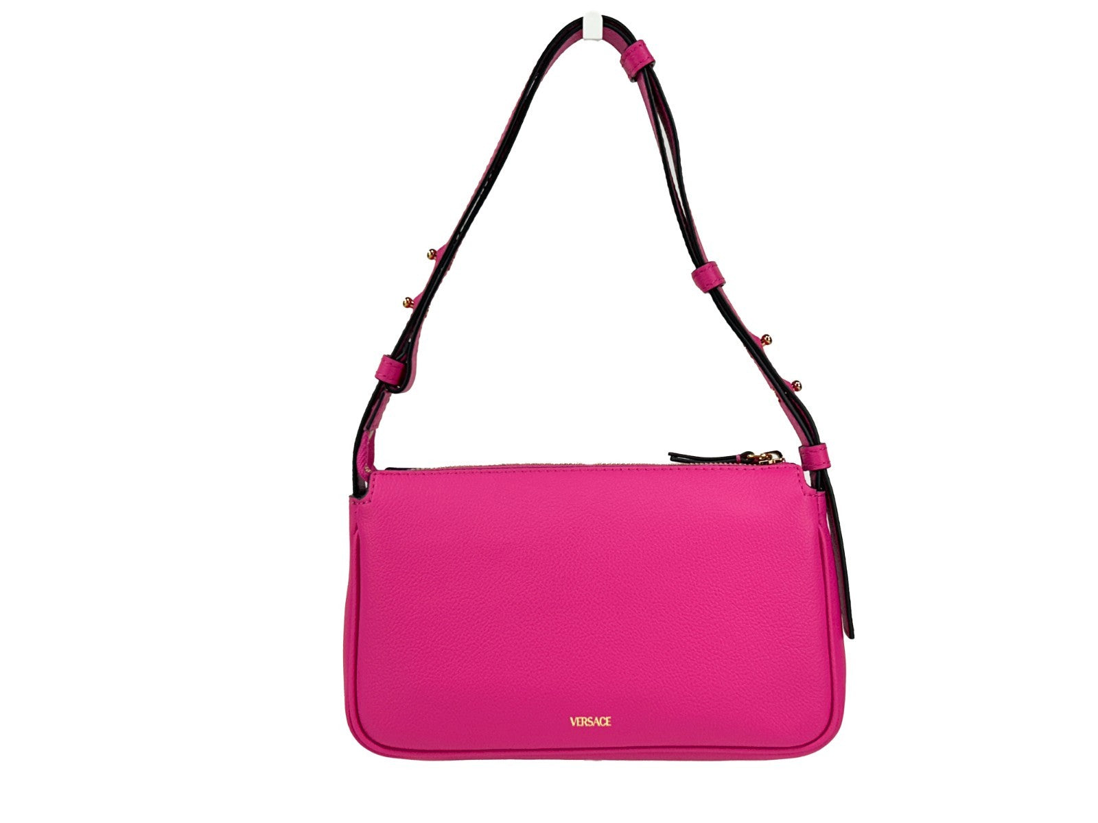 Indulge in the exquisite Versace La Medusa Vitello Shoulder Bag, a 2023 masterpiece in luxurious Vitello leather, embodying timeless elegance and Italian craftsmanship.