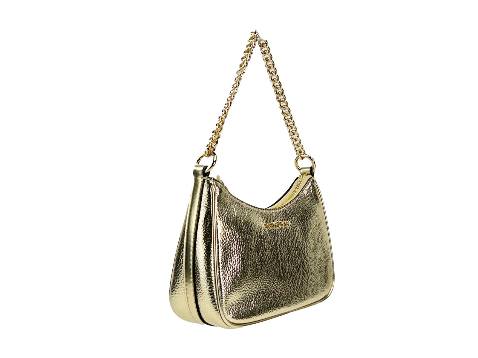 Elevate your style with the Michael Kors Small Pouchette Crossbody Bag, crafted from soft pebbled leather, embodying luxury and timeless elegance for every occasion.