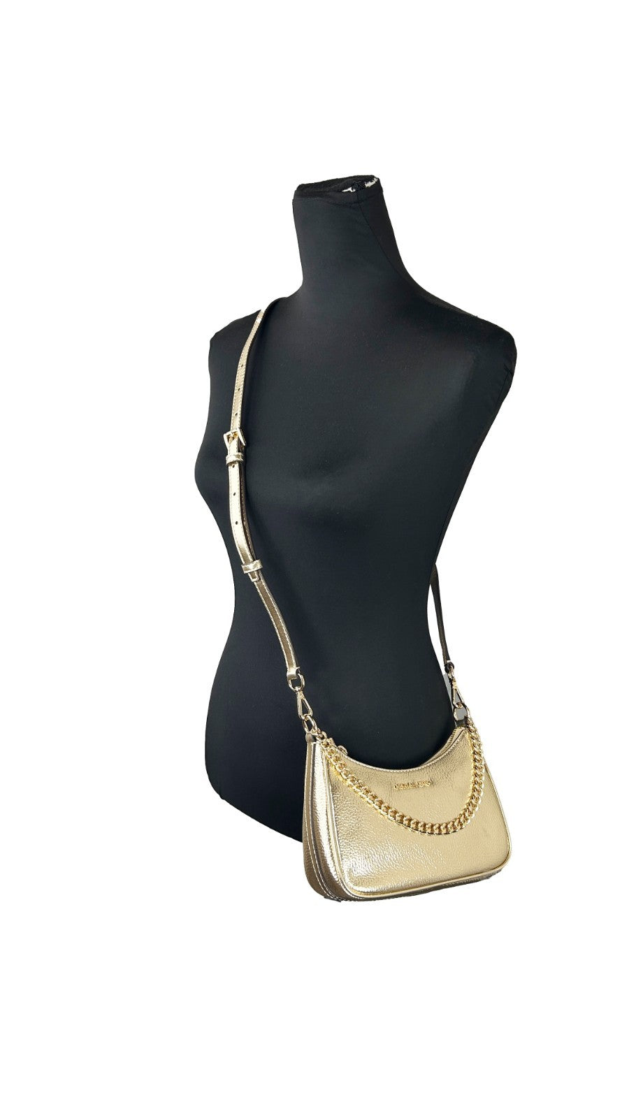 Elevate your style with the Michael Kors Small Pouchette Crossbody Bag, crafted from soft pebbled leather, embodying timeless elegance and luxurious versatility for every occasion.