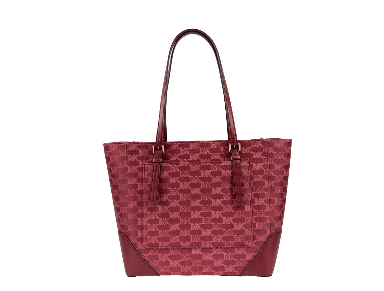 Elevate your style with the Michael Kors Aria Large Tote Bag, a luxurious blend of canvas and leather, embodying timeless elegance and sophisticated craftsmanship.