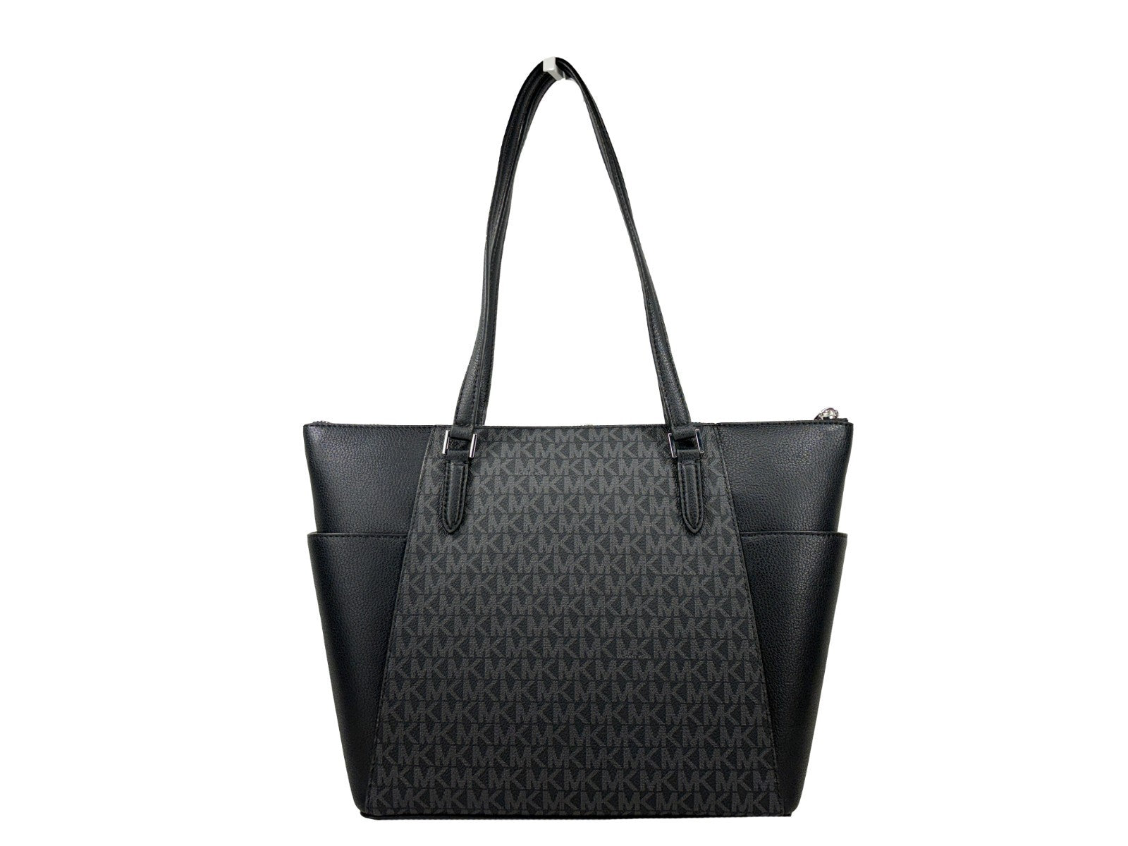 Elevate your style with the Michael Kors Charlotte Leather Top Zip Tote Bag, a masterpiece of Saffiano leather that embodies luxury and sophistication for every occasion.