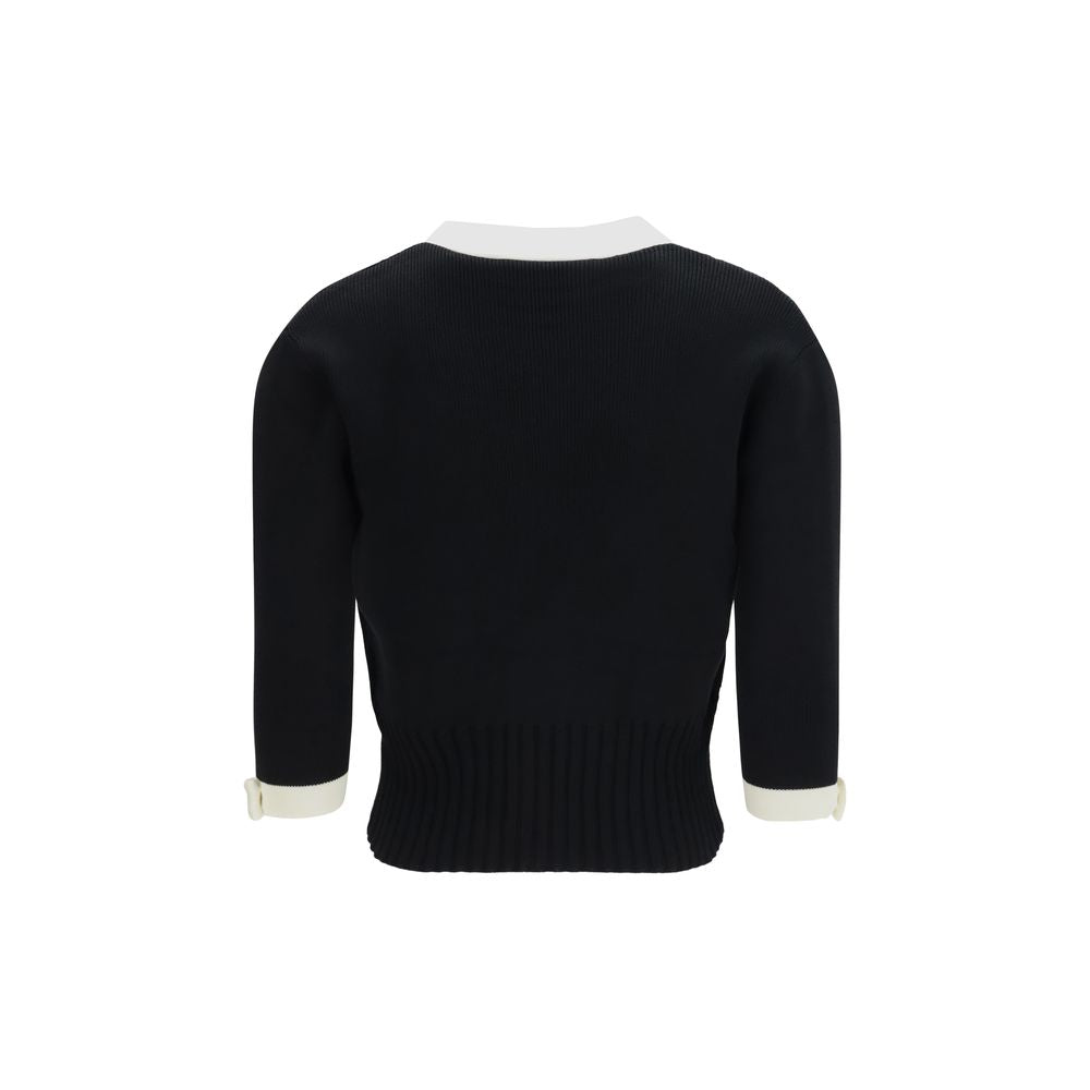 Valentino Black Cotton Cardigan