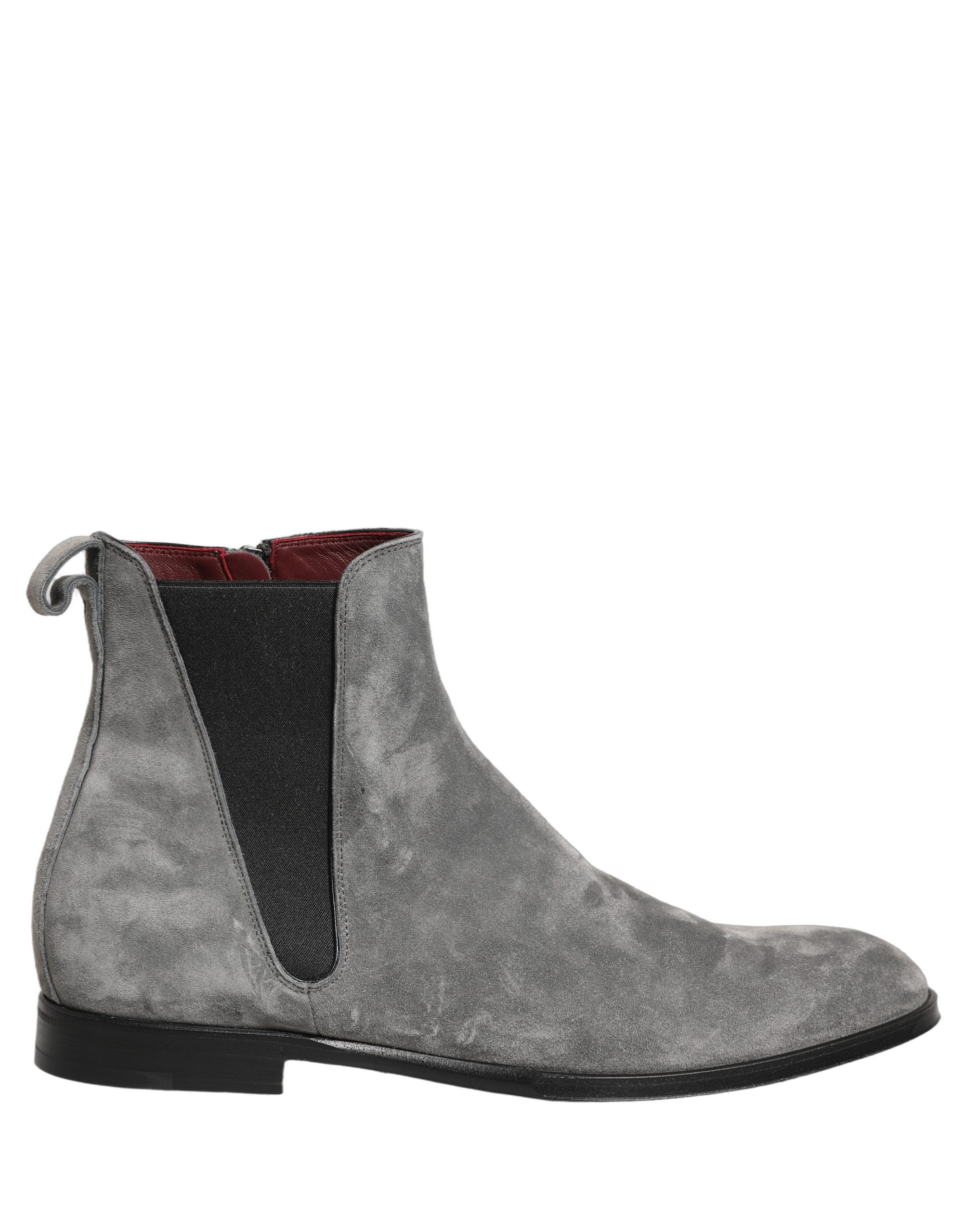 Elevate your style with Dolce & Gabbana's Gray Suede Leather Chelsea Boots, where exquisite craftsmanship meets timeless luxury for the discerning individual.