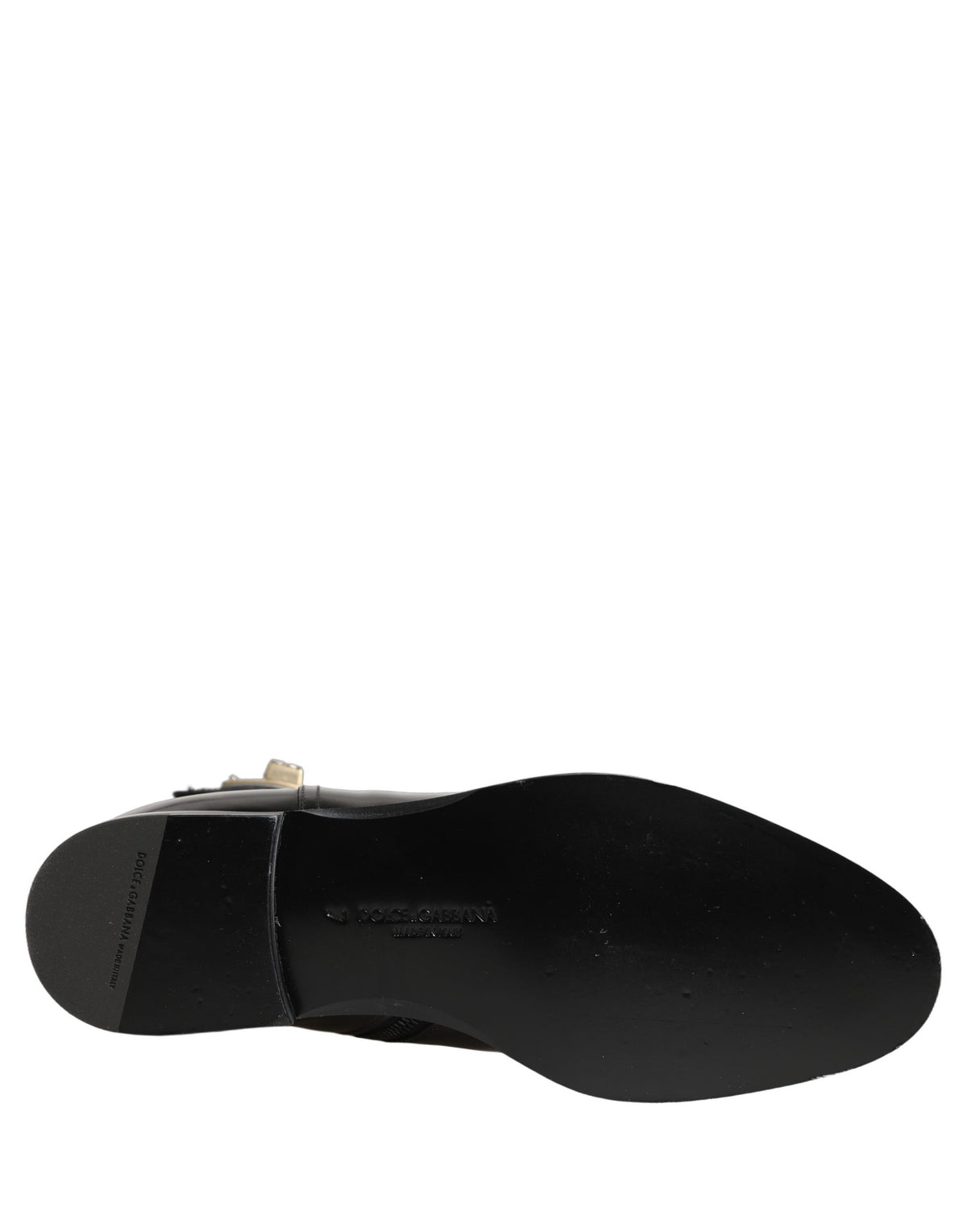 Dolce & Gabbana Black Leather Mid Calf Boots - Luxury Redefined
