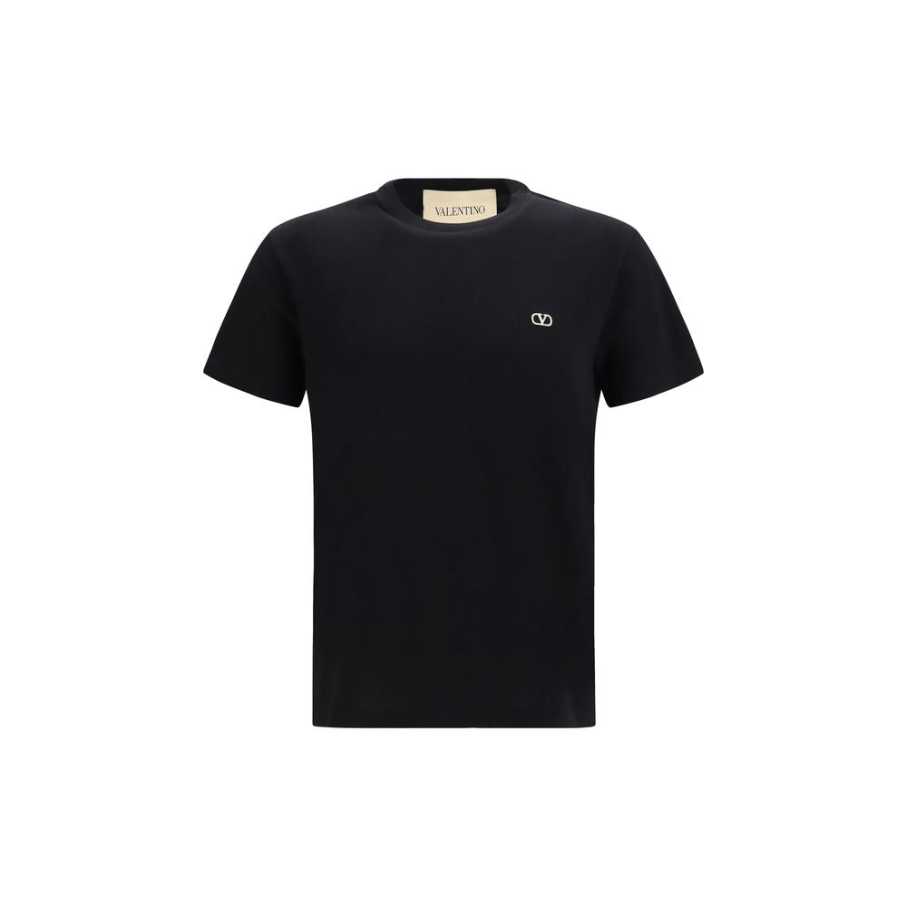Valentino Black Cotton T-Shirt - Luxe Designer Essential