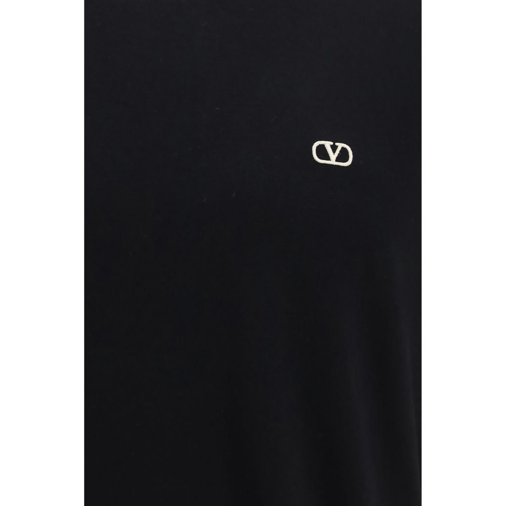 Valentino Black Cotton T-Shirt - Artisanal Luxury Essential