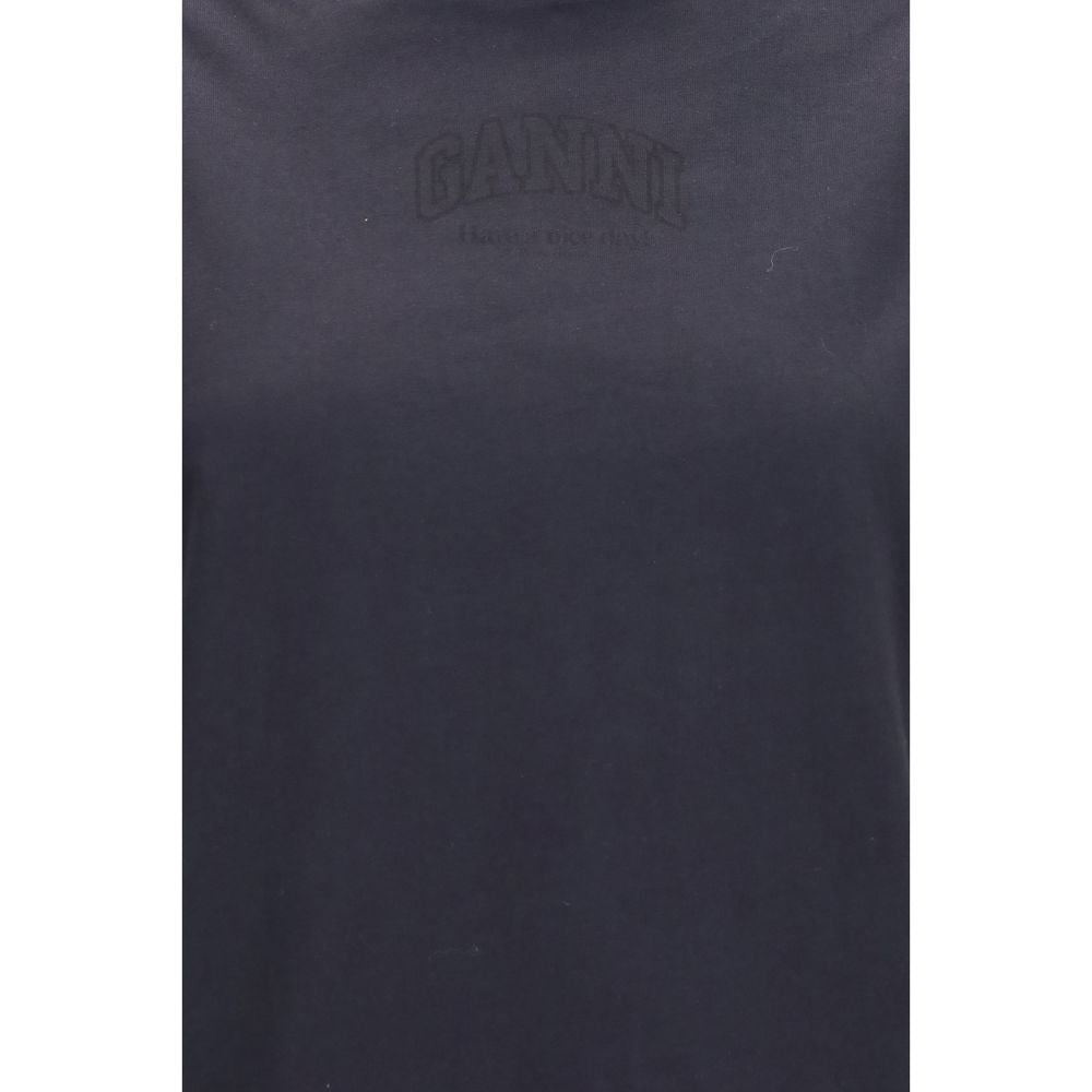 Ganni Black Cotton T-Shirt - Effortless Luxury Redefined
