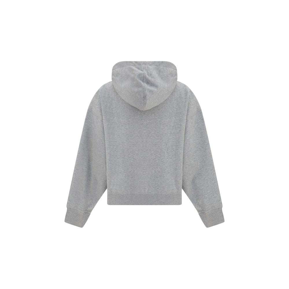 Ganni Gray Cotton Zip-Up Hoodie - Effortless Luxury Redefined