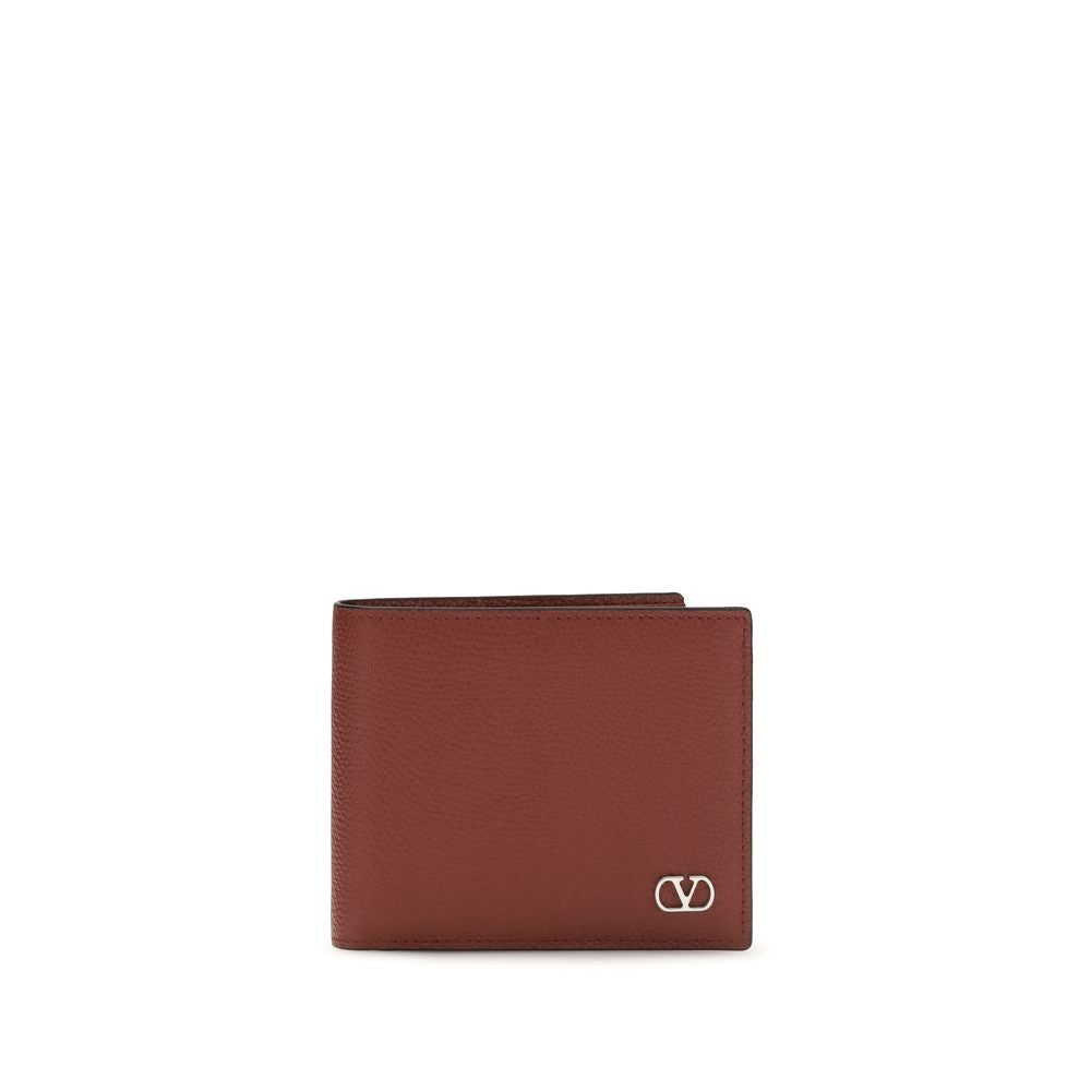 Valentino Garavani Bordeaux Calf Leather Wallet - Timeless Luxury