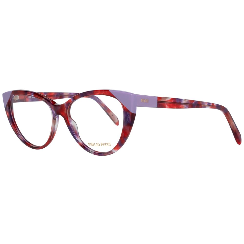 Embrace the essence of luxury with Emilio Pucci's purple plastic glasses, where exquisite craftsmanship meets bold elegance, perfect for the discerning individual.