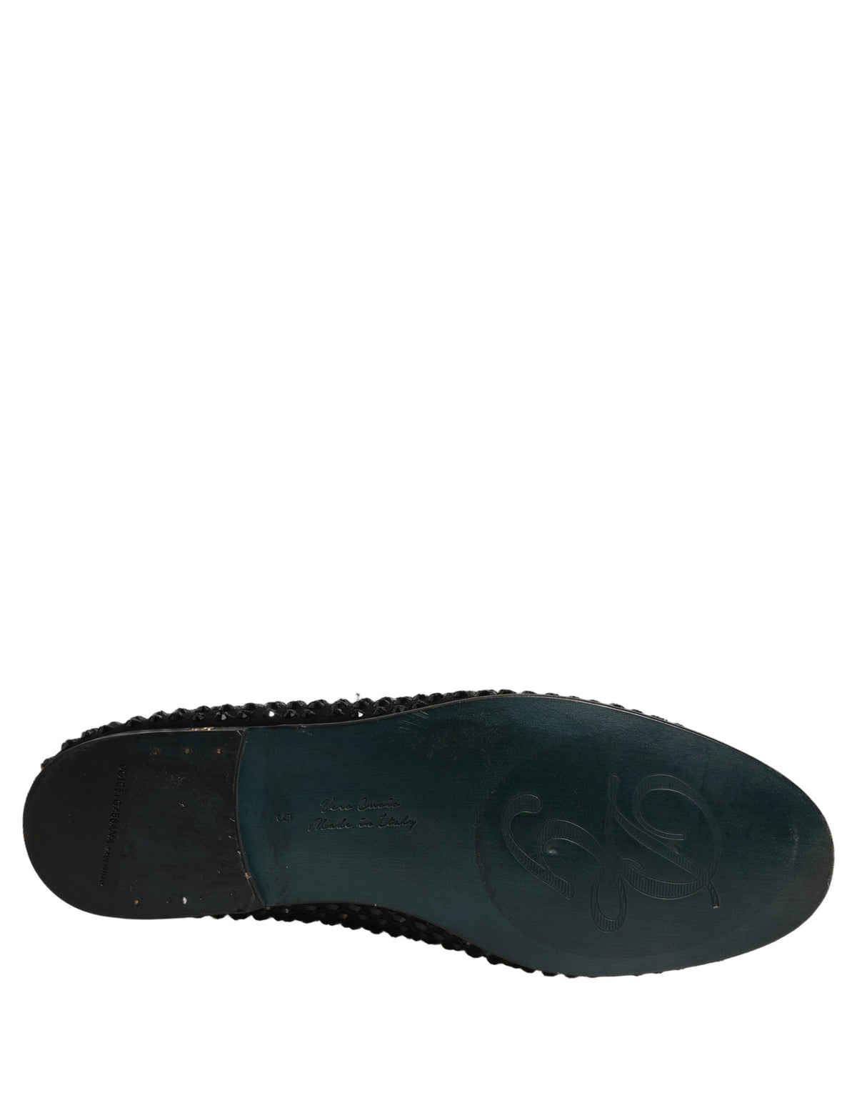 Dolce & Gabbana Black Rhinestone Embellished Loafers - Luxury Elegance