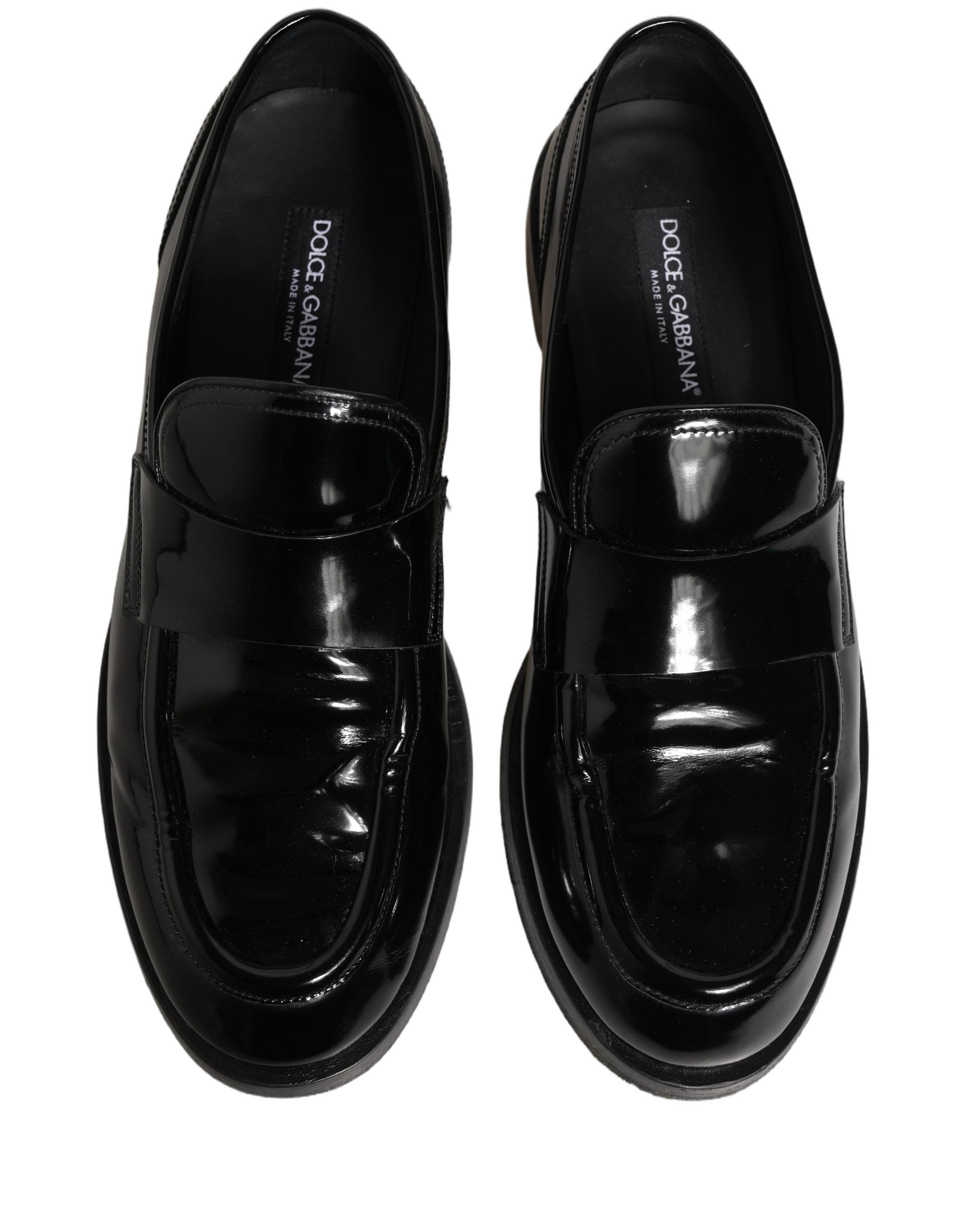 Dolce & Gabbana Black Leather Dress Loafers, Artisanal Luxury
