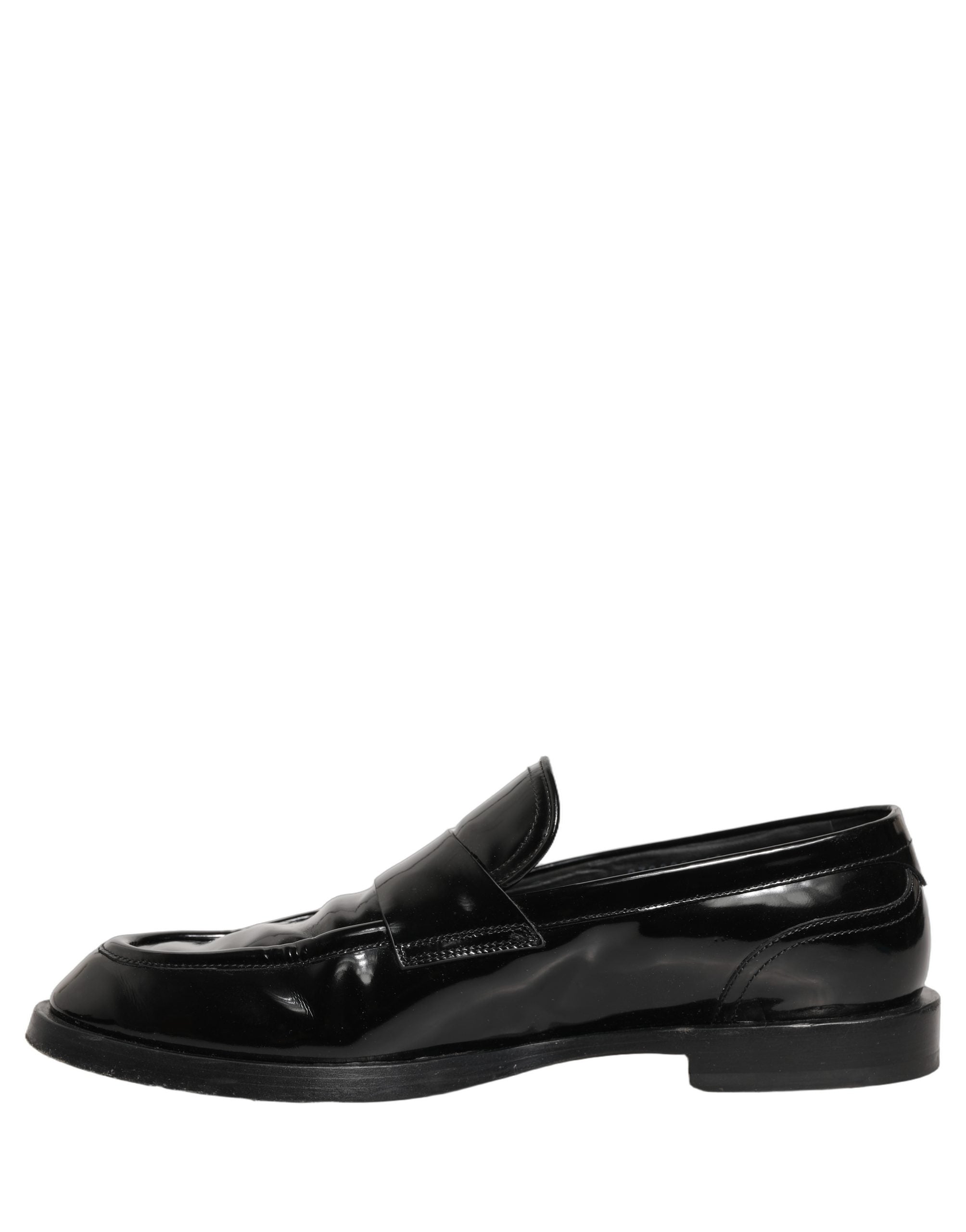 Dolce & Gabbana Black Leather Dress Loafers, Artisanal Luxury