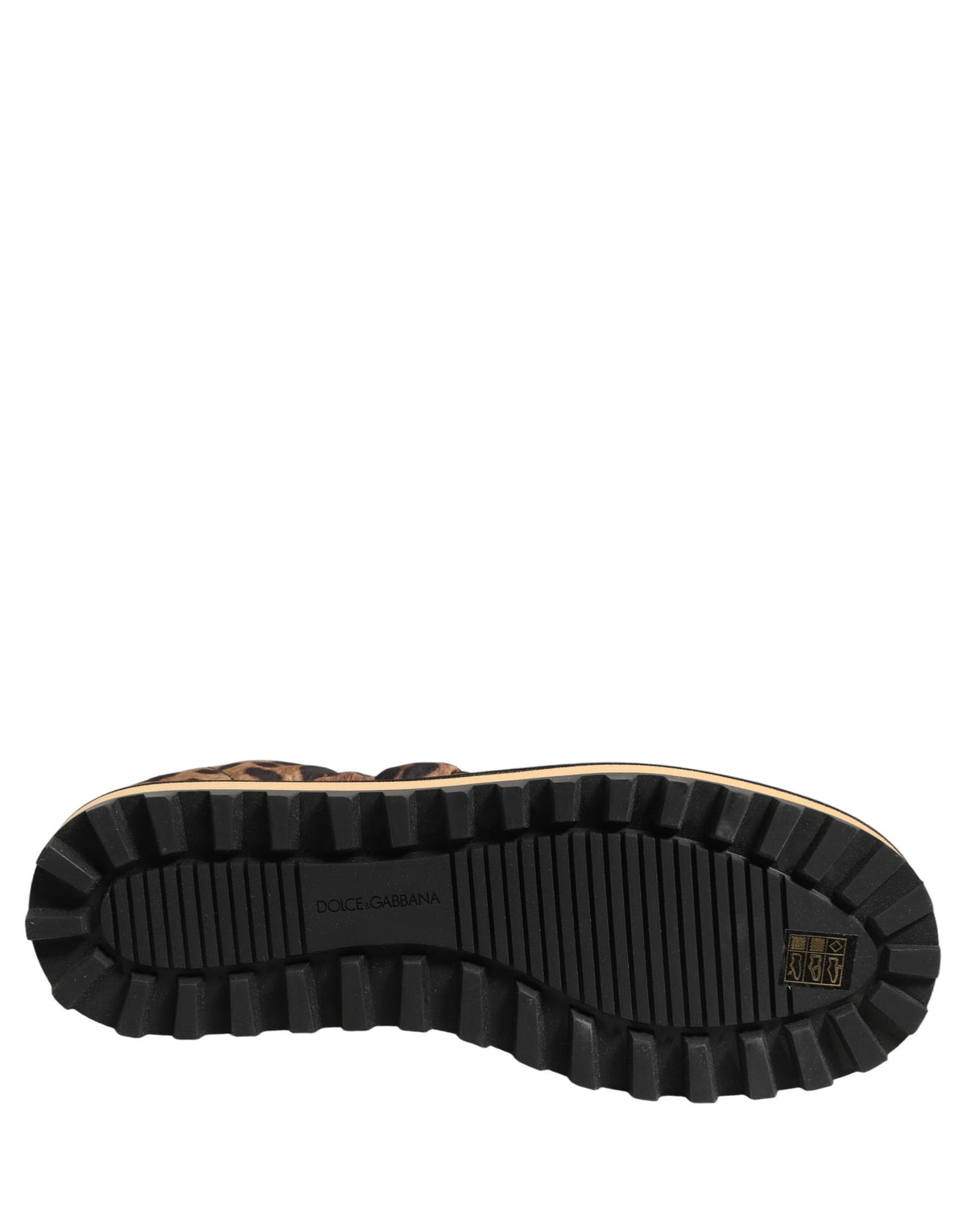 Dolce & Gabbana Brown Leopard Print Quilted Sneakers for Elegance