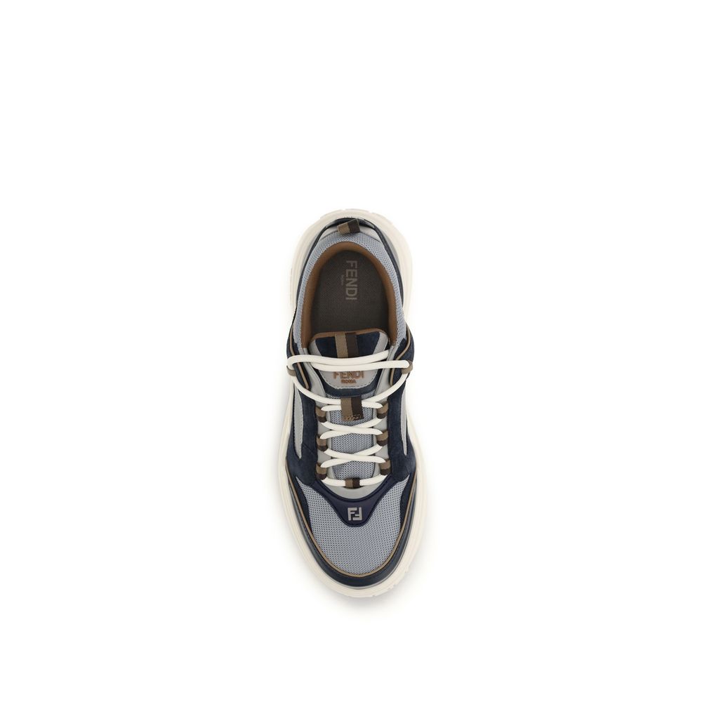 Elevate your style with Fendi's Multicolor Calf Leather Bos Taurus Athletic Sneakers, a masterpiece of craftsmanship that embodies luxury and sophistication for the discerning individual.