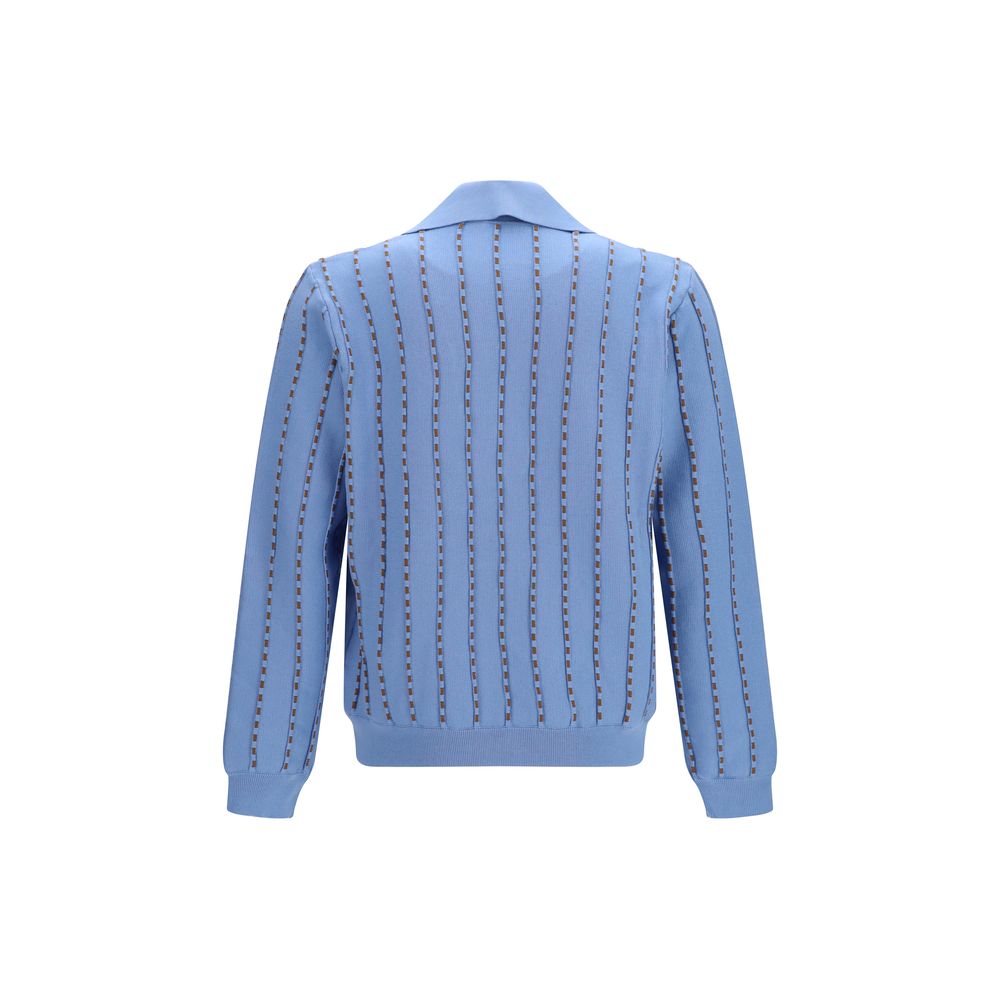Elevate your wardrobe with the Fendi Blue Cotton Polo Shirt from the AW26 collection, a masterpiece of 100% cotton that embodies luxury and sophistication.