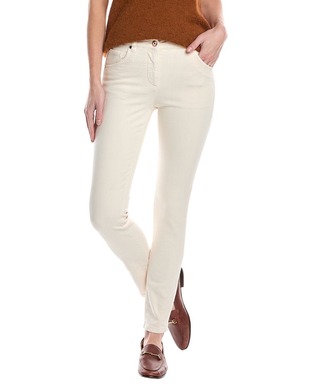 Brunello Cucinelli Gray Cotton Casual Pants