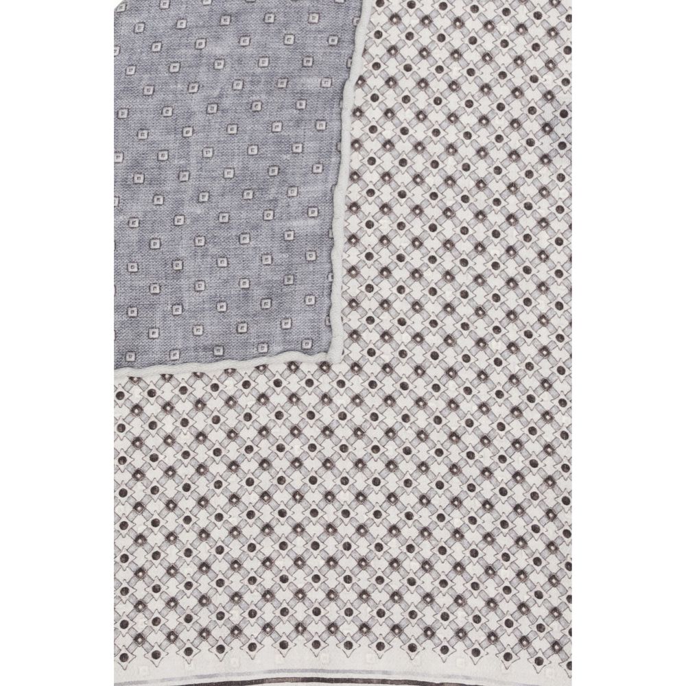Brunello Cucinelli Gray Silk Scarf – Artisanal Luxury Accessory