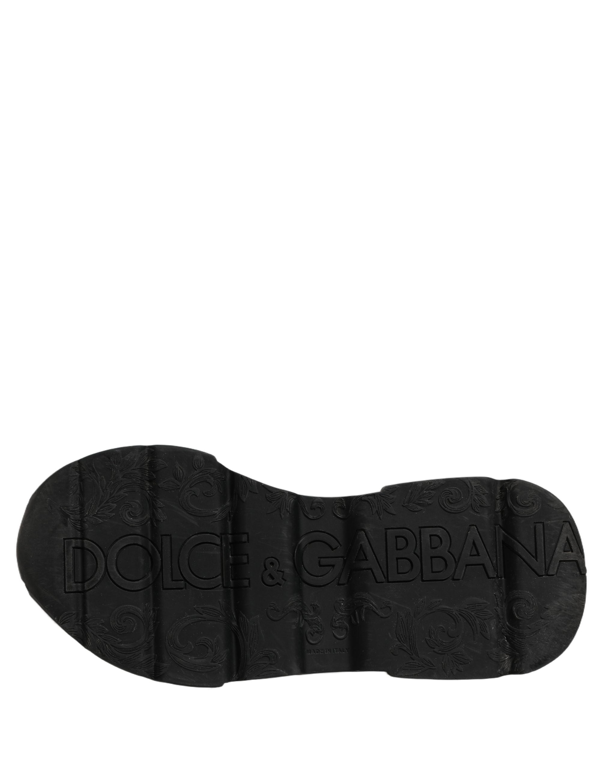 Dolce & Gabbana White Black Daymaster Low Top Men Sneakers Shoes
