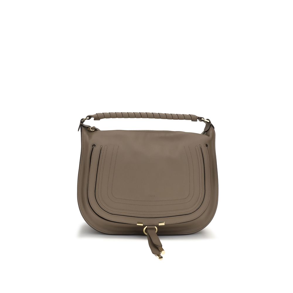 Chloé Beige Calf Leather Bos Taurus Shoulder Bag, Artisanal Luxury