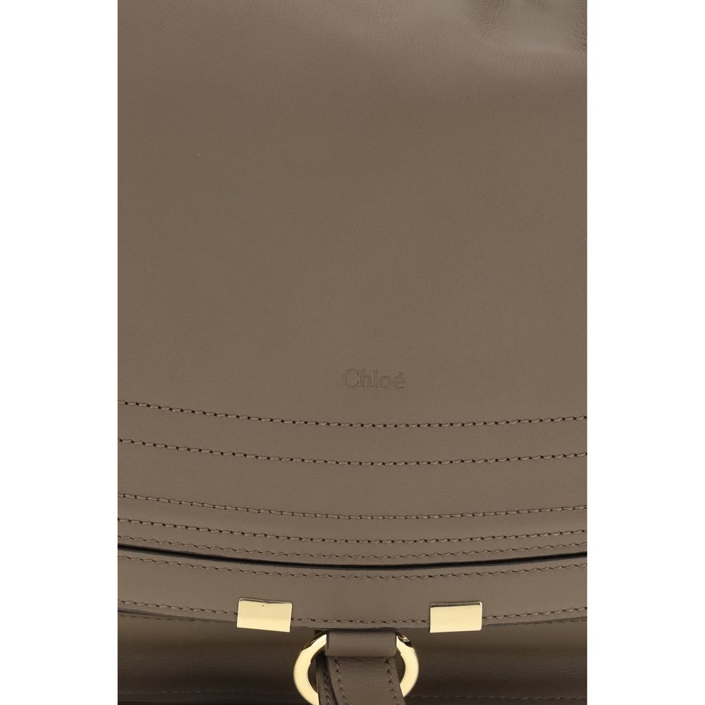 Chloé Beige Calf Leather Bos Taurus Shoulder Bag - Artisanal Luxury