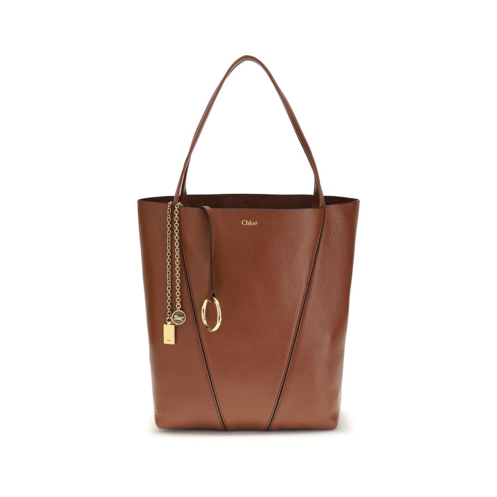 Chloé Brown Calf Leather Bos Taurus Shoulder Bag, Artisanal Luxury