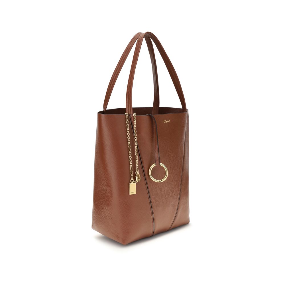 Chloé Brown Calf Leather Bos Taurus Shoulder Bag, Artisanal Luxury