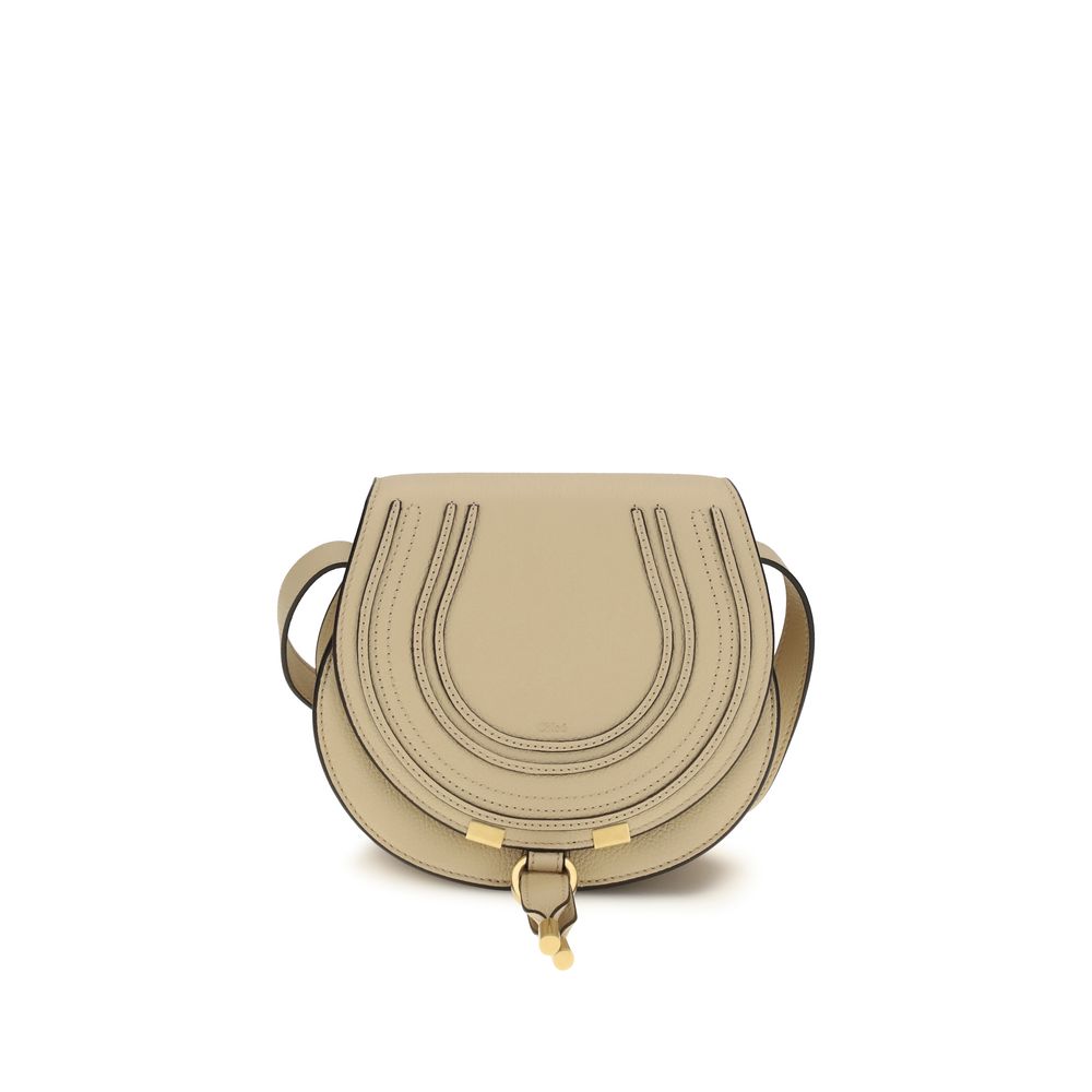 Chloé Beige Calf Leather Bos Taurus Shoulder Bag - Artisanal Elegance