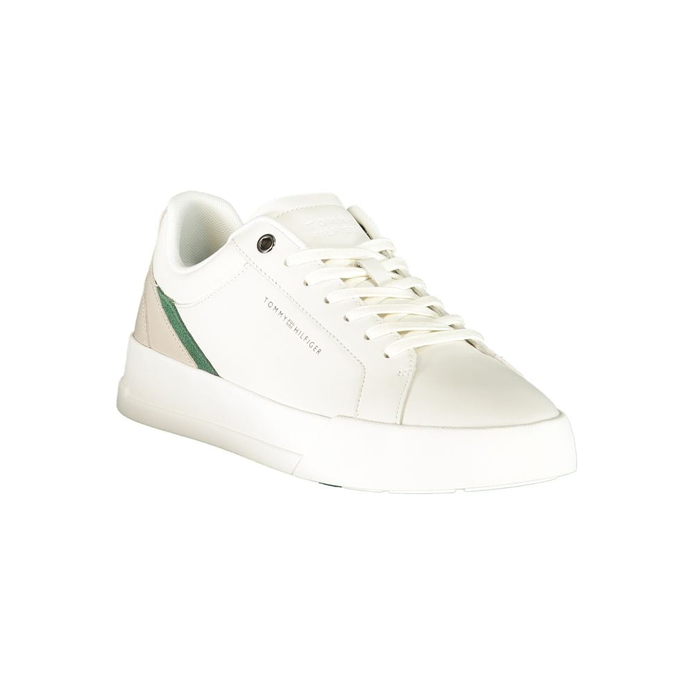 Tommy Hilfiger White Polyester Athletic Sneakers