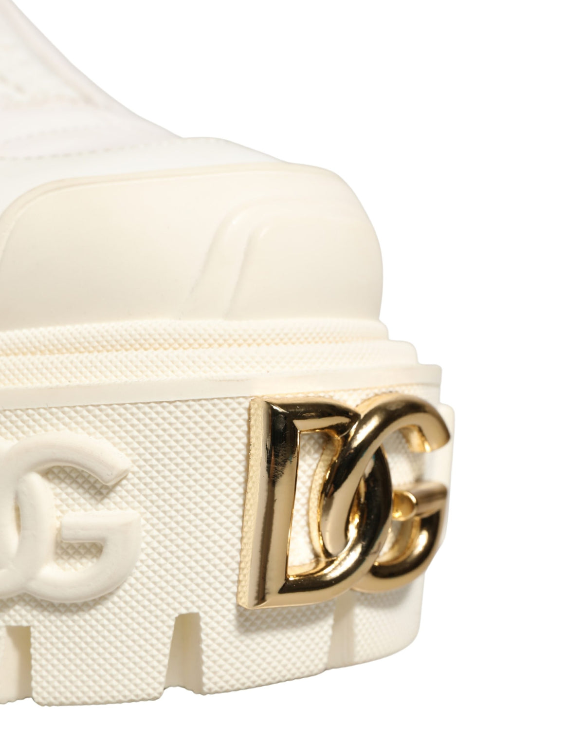 Dolce & Gabbana White Leather Ankle Boots - Luxury Footwear