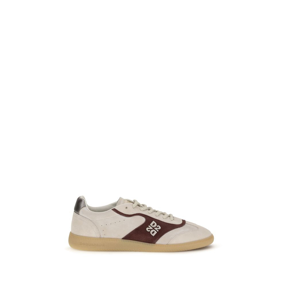 Dsquared² Beige Calf Leather Sneakers - Artisanal Luxury Footwear